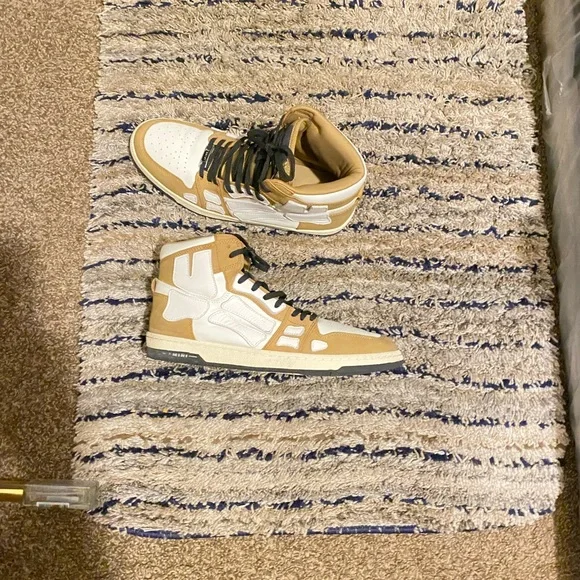 AMIRI Tan and White Athletic Sneakers skeleton Men size 10US 9UK display picture 3